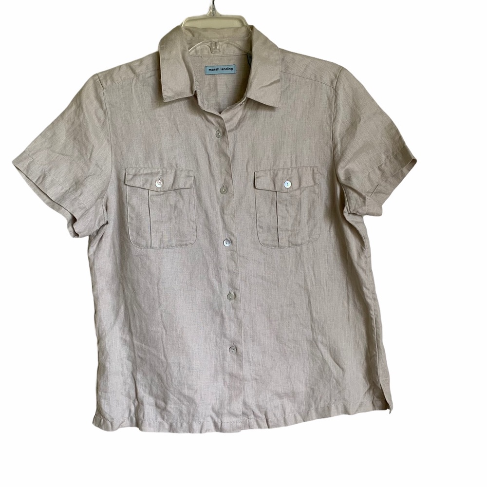 Marsh Landing Linen top size small